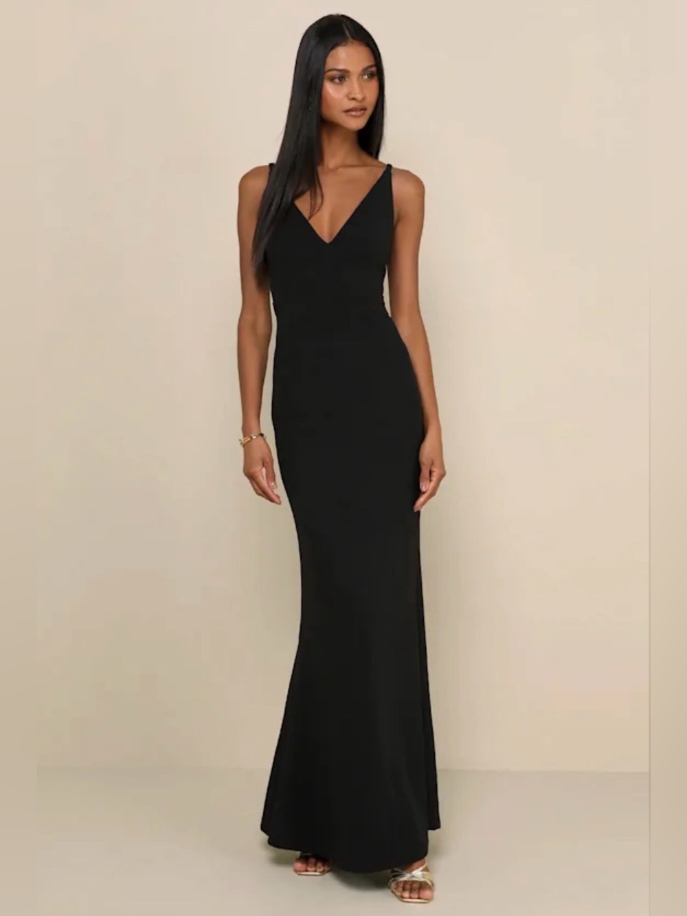 Lulus Melora Black Sleeveless Maxi Dress S